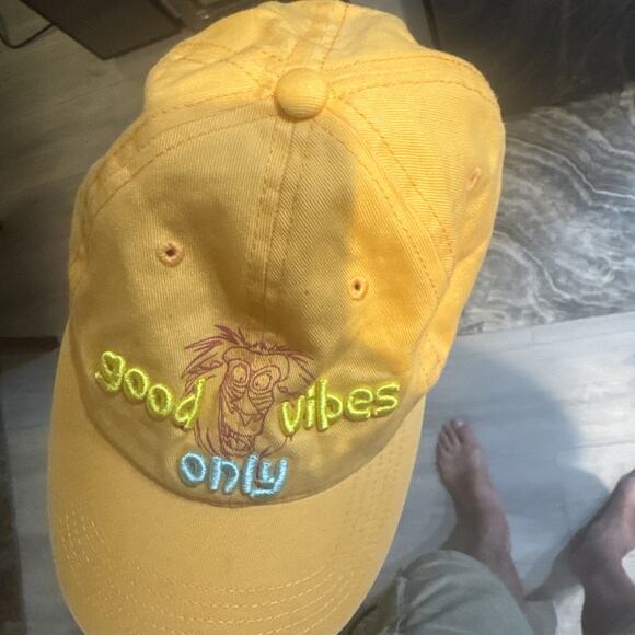 Lion king good vibes only adult baseball hat cap Disney parks rafiki - Picture 2 of 6